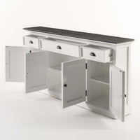 Halifax Contrast Buffetkast 140 cm | Wit/Zwart - afbeelding 2