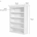 NovaSolo Halifax Boekenkast met 5 planken 150 cm | Wit - Mooier Thuis