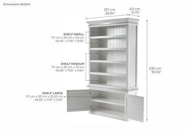 Halifax Opzetkast 137 cm | Wit - afbeelding 6