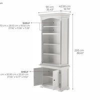 NovaSolo Provence Opzetkast 90 cm | Wit - Mooier Thuis