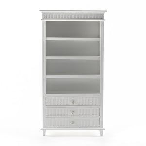 Skansen Bookcase with 3 Drawers | White