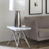Coral Bijzettafel Carrara Marmer Wit 56x46 cm - 56 cm breed - Mooier Thuis