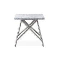 Coral Bijzettafel Carrara Marmer Wit 56x46 cm