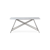 Coral Consoletafel Carrara Marmer Wit 152x38 cm