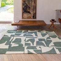 Craft 9361 vloerkleed - groen en crémewit - Mooier Thuis