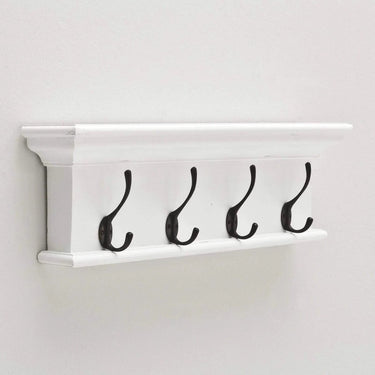 Halifax Wandgarderobe mit 4 Haken – weiß