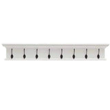 Halifax wandkapstok met 8 haken - wit - massief mahonie en mdf - Mooier Thuis
