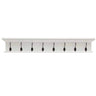 Halifax wandkapstok met 8 haken - wit - massief mahonie en mdf - Mooier Thuis