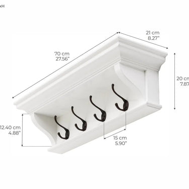 Halifax Garderobenständer mit 4 Haken – 70 cm