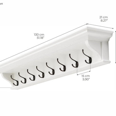 Garderobenständer Halifax mit 8 Haken – 130 cm
