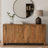 Dressoir Sophie met 4 deuren 160 cm - naturel en bruin - Mooier Thuis