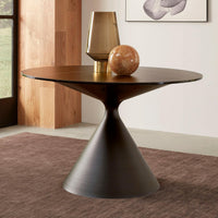 Winston Ronde Eettafel Gesinterd Steen Zwart Ø119 cm