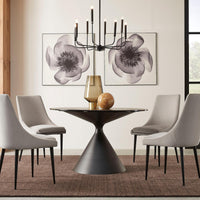 Winston Ronde Eettafel Gesinterd Steen Zwart Ø119 cm