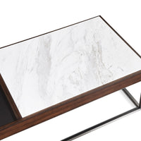 Ennis Salontafel Jazz Marmer & Walnoot 122x61 cm