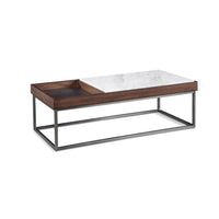 Ennis Salontafel Jazz Marmer & Walnoot 122x61 cm