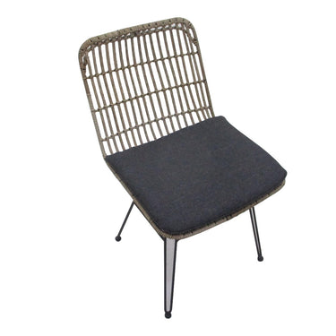 Tuinstoel rattan bamboe-look | set van 2 stuks incl. kussen