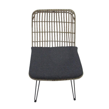 Tuinstoel rattan bamboe-look | set van 2 stuks incl. kussen