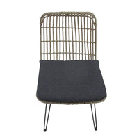 Tuinstoel rattan bamboe-look | set van 2 stuks incl. kussen - afbeelding 2