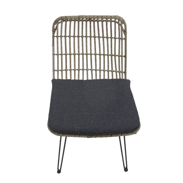 Tuinstoel rattan bamboe-look | set van 2 stuks incl. kussen