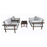 Loungeset tuin 4-delig acaciahout donker teak | incl. kussens