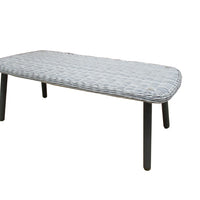 Tuintafel wicker met glasblad | antraciet 100x50 cm - Mooier Thuis