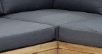 Hoekloungeset tuin 3-delig antraciet met acacia | incl. kussens