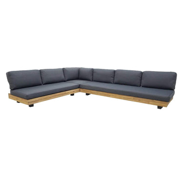 Hoekloungeset tuin 3-delig antraciet met acacia | incl. kussens