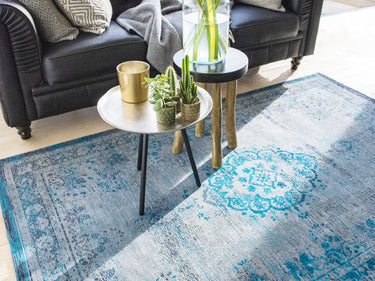 FadingWorld 8255 vloerkleed - grijs en blauw - Mooier Thuis