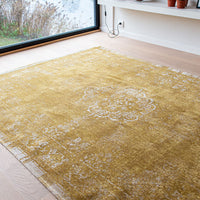 Fading World 9145 vloerkleed - geel en goud - Mooier Thuis