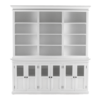 Halifax Vitrinenschrank mit 6 Glastüren 200 cm | Weiß