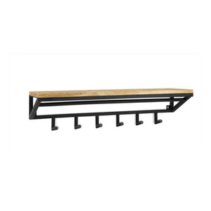 Wandkapstok industrieel mangohout 120 cm