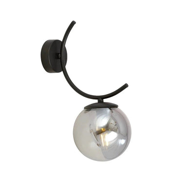 BOSTON 1-lichts wandlamp - Smoked glas