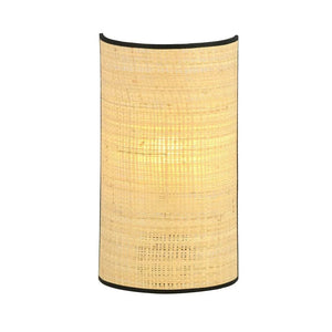 ASTON 1-flammige Wandleuchte - Rattan-Schirm