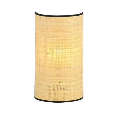 ASTON 1-flammige Wandleuchte - Rattan-Schirm