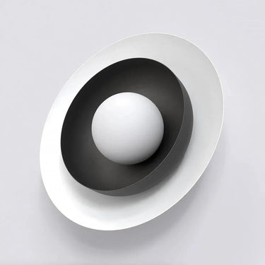 POPPI 1-lichts wandlamp - Wit zwart