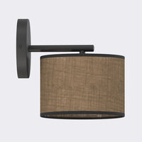 Eco wandlamp textiel 1-lichts bruin