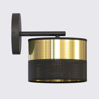 Lux wandlamp 1-lichts goud zwart