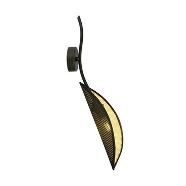 LOTUS 1-lichts wandlamp - Zwart goud