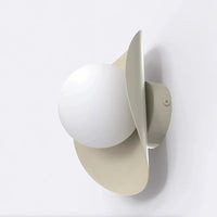 FIERO 1-lichts wandlamp - Wit glas - Beige frame - Mooier Thuis