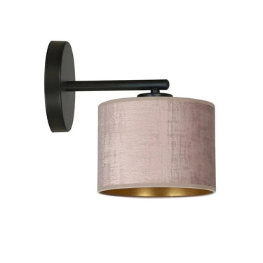 HILDE 1-lichts wandlamp - Roze fluweel