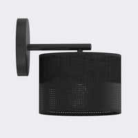 Karbon wandlamp textiel 1-lichts zwart