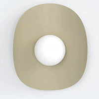 FIERO 1-lichts wandlamp - Mocha frame - Wit glas - Mooier Thuis