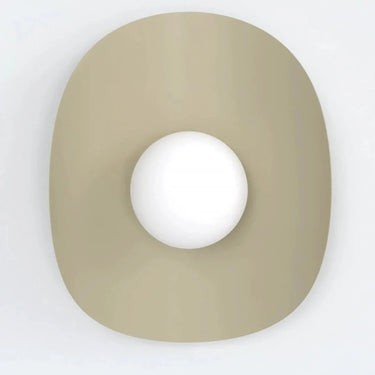 FIERO 1-lichts wandlamp - Mocha frame - Wit glas