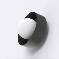 LULU 1-lichts wandlamp - Wit glas - Zwart frame - Mooier Thuis