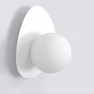 OVO 1-lichts wandlamp - Wit glas