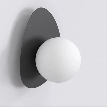 OVO 1-lichts wandlamp – zwart