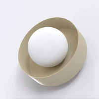 LULU 1-lichts wandlamp - Wit glas - Beige frame - Mooier Thuis