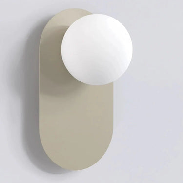 VIVA 1-lichts wandlamp - Wit glas - Beige frame