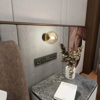 Emibig ROSSI 1-lichts wandlamp - Amber glas