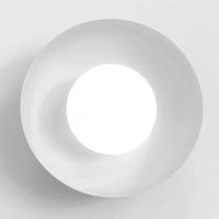 Emibig OZZY 1-lichts wandlamp - Wit glas - Grijs frame